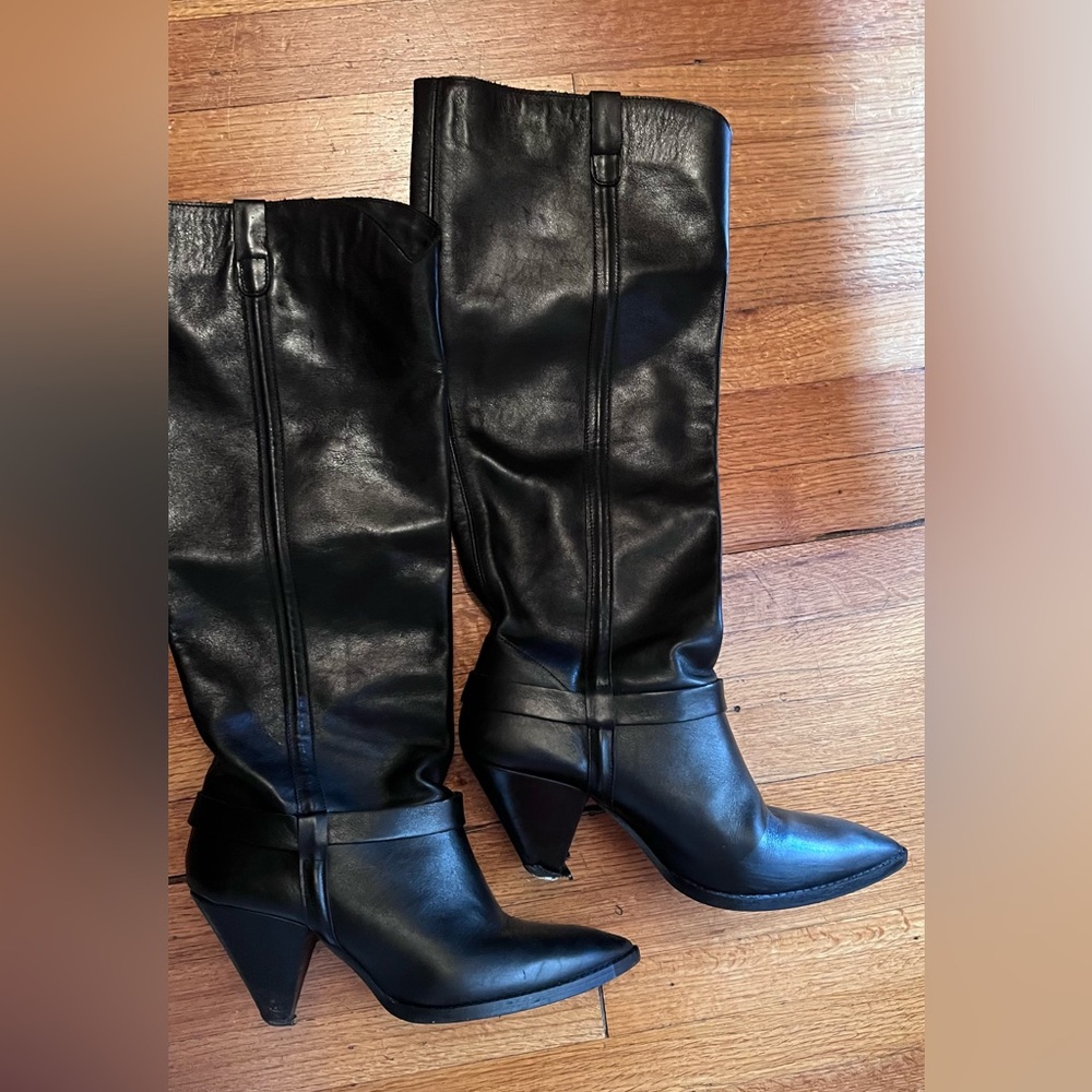 Knee Height Leather Boots made in Italy